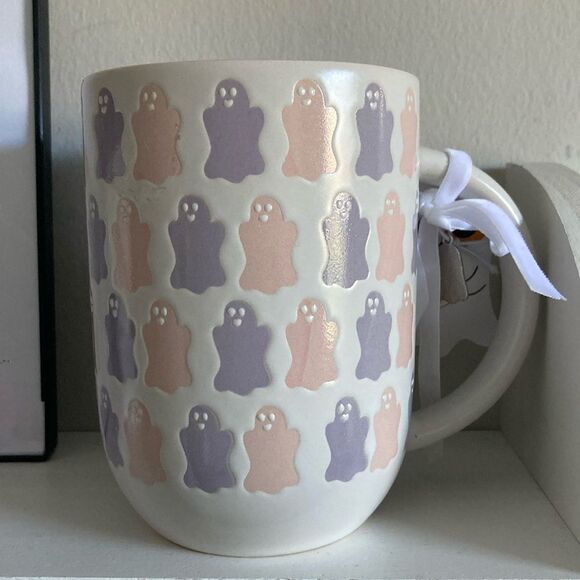 Market Finds Halloween Pastel Ghost Mug 8-10oz - Picture 1 of 4